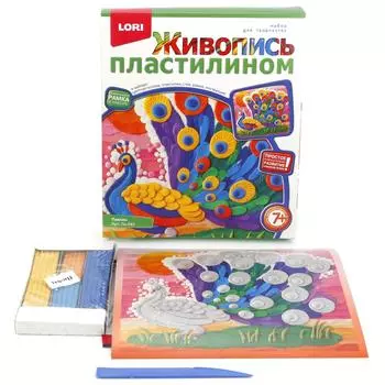 Живопись пластилином - Павлин