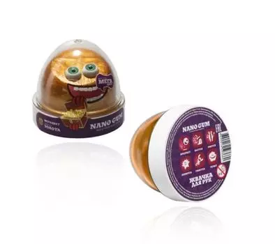 Жвачка для рук из серии Nano gum с эффектом золота, 50 гр.
