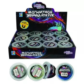 Жвачка для рук Мелкие пакости, 4 цвета, с магнитом, 50 г