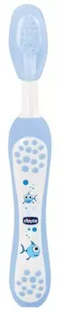 Зубная щетка детская с эргономичной ручкой, от 6 мес., голубая