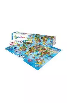 Акварельная раскраска большая Планисфера Sentosphere