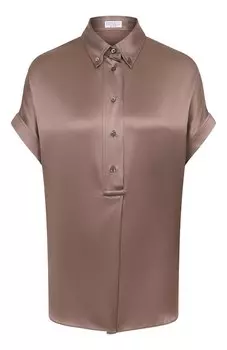Атласная блузка Brunello Cucinelli