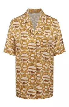 Атласная рубашка Хохлома х Алена Ахмадуллина