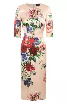 Атласное платье Dolce & Gabbana