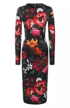 Атласное платье Dolce & Gabbana