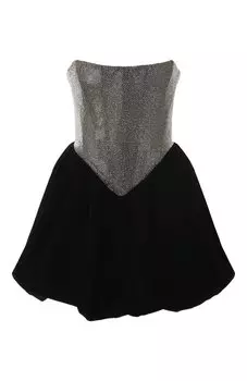 Бархатное платье с отделкой стразами ALine