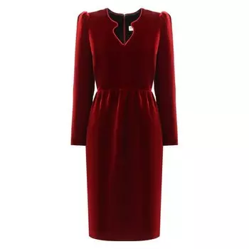 Бархатное платье Saint Laurent