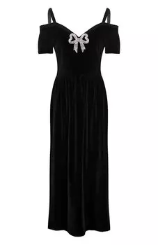 Бархатное платье Saloni