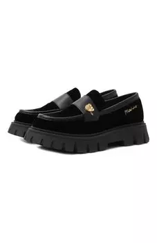 Бархатные лоферы Moschino