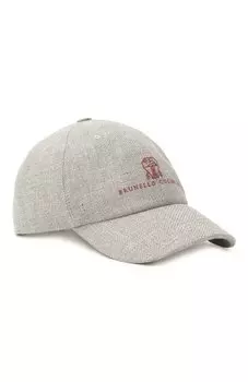 Бейсболка изо льна и шерсти Brunello Cucinelli