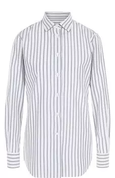 Блуза из смеси шелка и хлопка в полоску Loro Piana