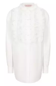 Блузка из хлопка и льна Valentino