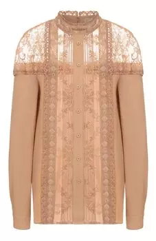 Блузка из хлопка и шелка Elie Saab