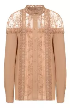 Блузка из хлопка и шелка Elie Saab