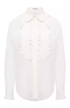 Блузка из хлопка и шелка Saint Laurent