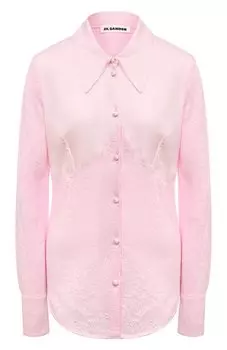 Блузка из хлопка и вискозы Jil Sander