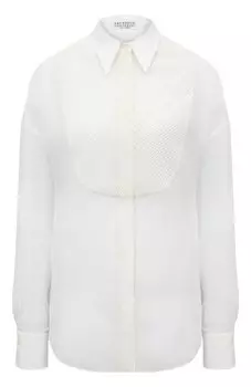 Блузка с отделкой пайетками Brunello Cucinelli