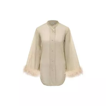 Блузка с отделкой перьями OSEREE