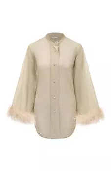Блузка с отделкой перьями OSEREE