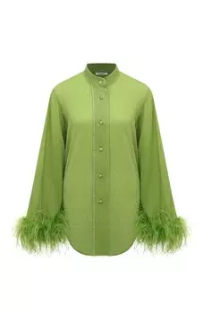 Блузка с отделкой перьями OSEREE