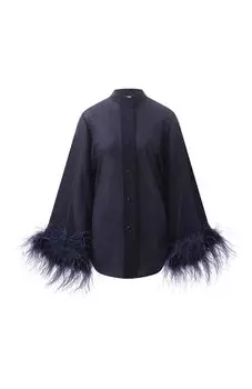 Блузка с отделкой перьями OSEREE