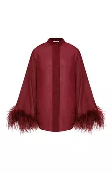 Блузка с отделкой перьями OSEREE