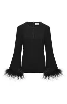 Блузка с отделкой перьями P.A.R.O.S.H.