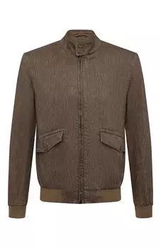Бомбер из хлопка и льна Herno