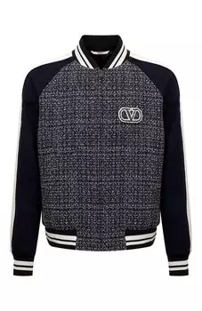 Бомбер из хлопка и шерсти Valentino
