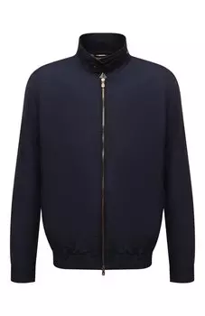 Бомбер из шерсти и льна Brunello Cucinelli