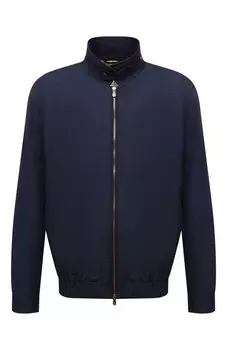 Бомбер из шерсти и льна Brunello Cucinelli