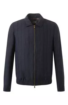 Бомбер из шерсти и льна Brunello Cucinelli