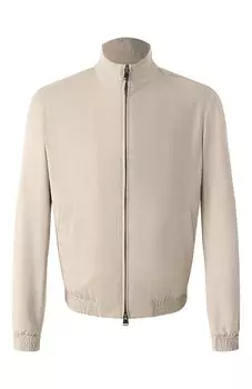 Бомбер из шерсти и шелка Canali