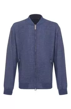 Бомбер из шерсти и шелка Stefano Ricci