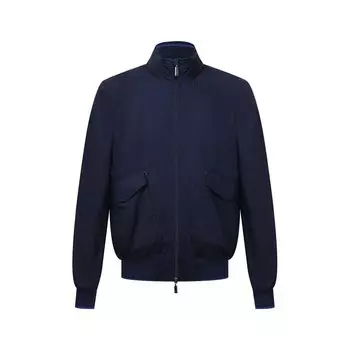 Бомбер из шерсти и шелка Zilli Sport