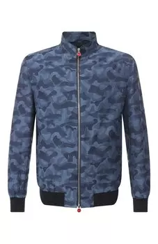 Бомбер из смеси хлопка и льна Kiton