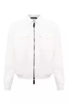 Бомбер из вискозы и льна Giorgio Armani