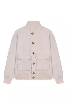 Бомбер изо льна и шерсти Brunello Cucinelli