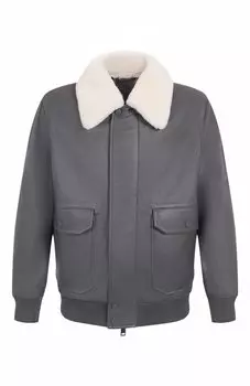 Бомбер с меховым воротником Brioni