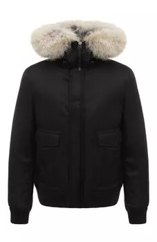 Бомбер с отделкой из меха койота Yves Salomon