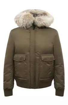 Бомбер с отделкой из меха койота Yves Salomon