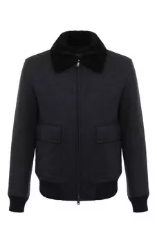 Бомбер с отделкой из меха нутрии MUST