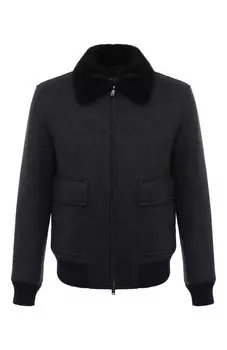 Бомбер с отделкой из меха нутрии MVST