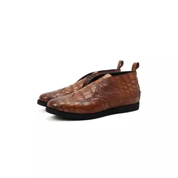 Ботинки из кожи крокодила Kiton