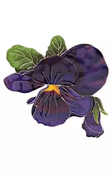 Брошь Анютины глазки Русские самоцветы