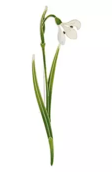 Брошь Подснежник Русские самоцветы