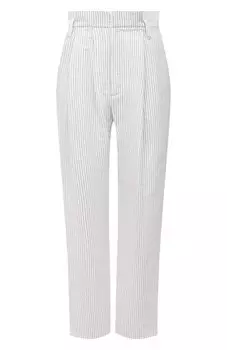 Брюки из хлопка и льна Brunello Cucinelli