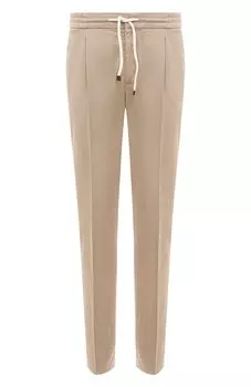 Брюки из хлопка и льна Brunello Cucinelli