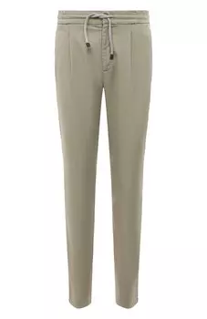 Брюки из хлопка и льна Brunello Cucinelli