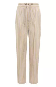 Брюки из хлопка и льна Brunello Cucinelli
